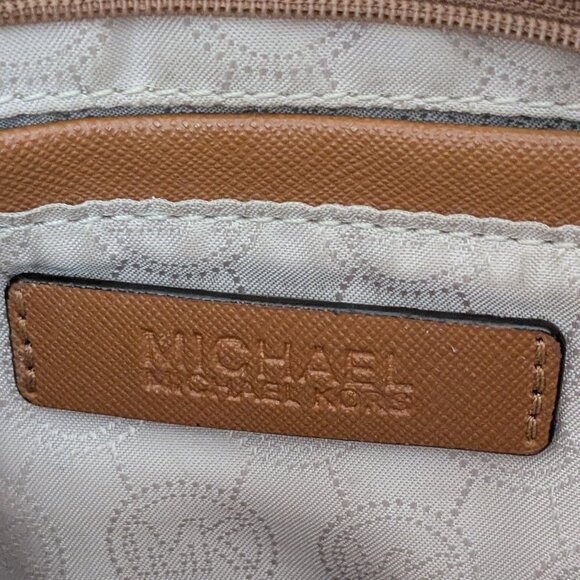 MICHAEL KORS Kempton Nylon Blue Brown Wristlet Pouch Wallet Small Purse . - Picture 8 of 12